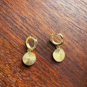 GLDN Hoop Earrings with Sunburst Charm
